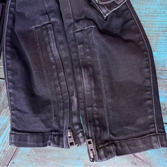 Zadig & Voltaire Grey Black Skinny Jeans Zipper Ankle Size 25 - Picture 15 of 15